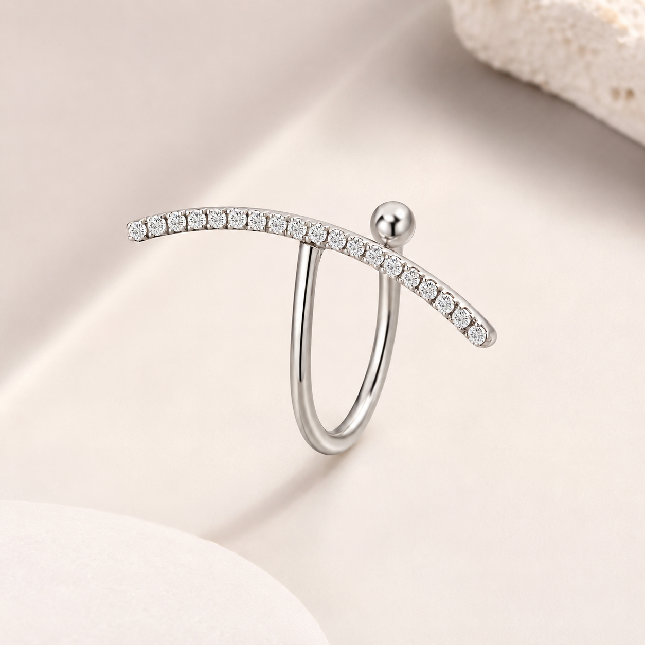 The Pavé Arch Lip Cuff